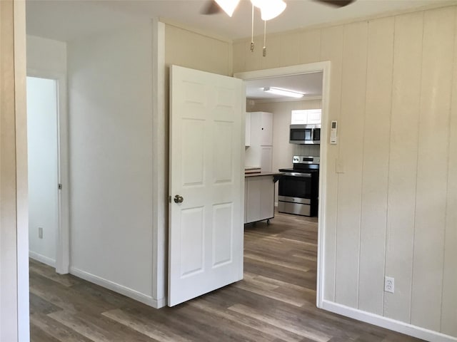 hall featuring hardwood / wood-style flooring