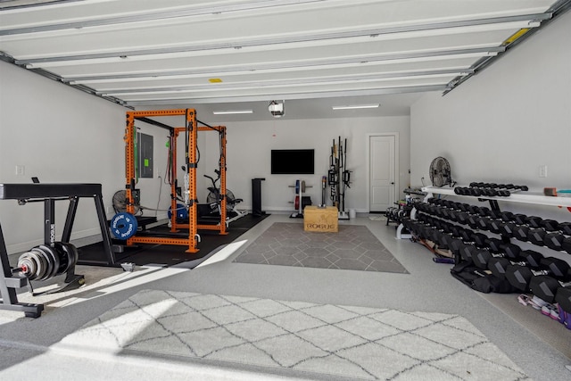 view of workout area