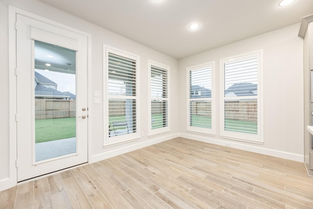 interior space featuring light wood-type flooring