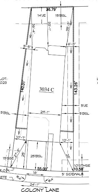 4030 Colony Ln, Missouri City, TX 77459 - survey map / technical document