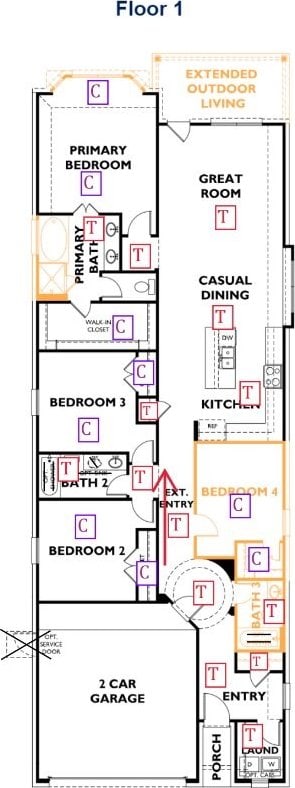 4030 Colony Ln, Missouri City, TX 77459 - home floor plan
