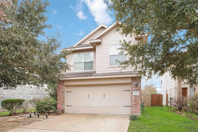 view of front facade with a garage