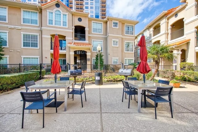 view of patio with a balcony