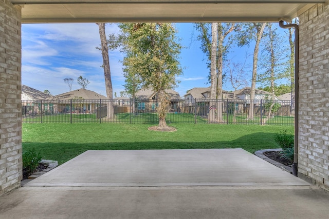 view of yard with a patio