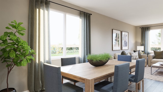 dining room featuring hardwood / wood-style floors