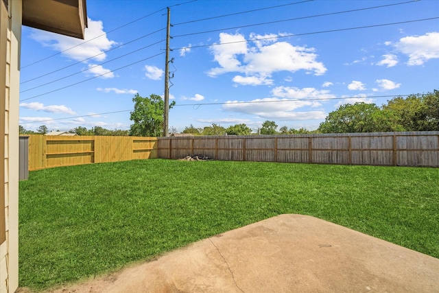 view of yard with a patio