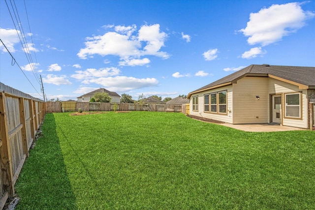 view of yard featuring a patio area