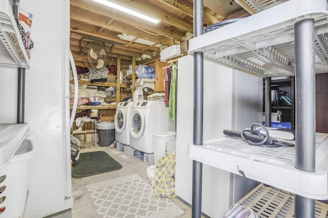 laundry area featuring washer and dryer