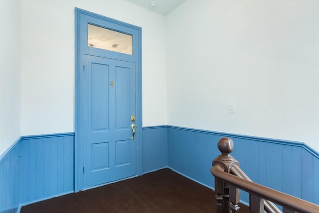 entryway featuring dark hardwood / wood-style flooring