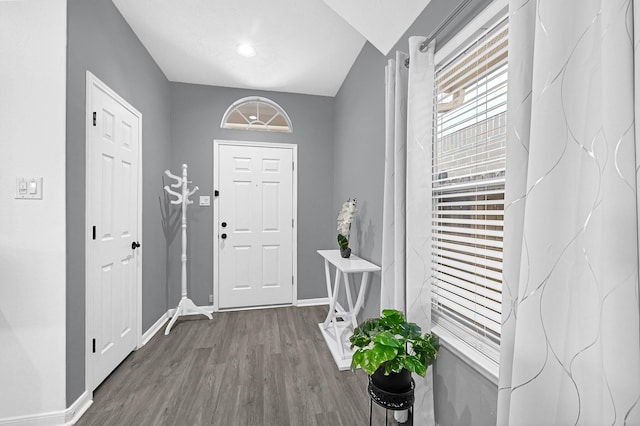 foyer featuring hardwood / wood-style floors