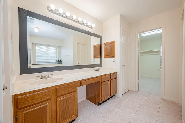 bathroom featuring vanity