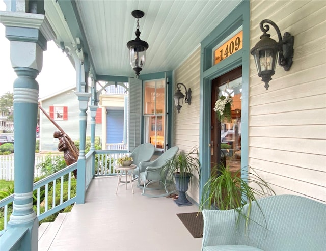 balcony with covered porch