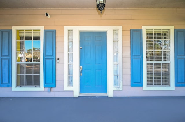 view of doorway to property