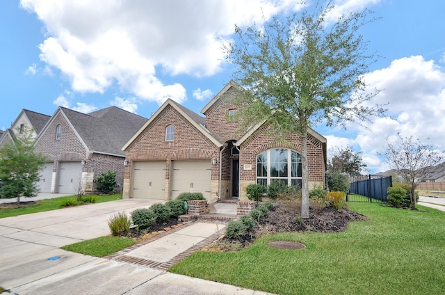 view of front of home featuring a front yard