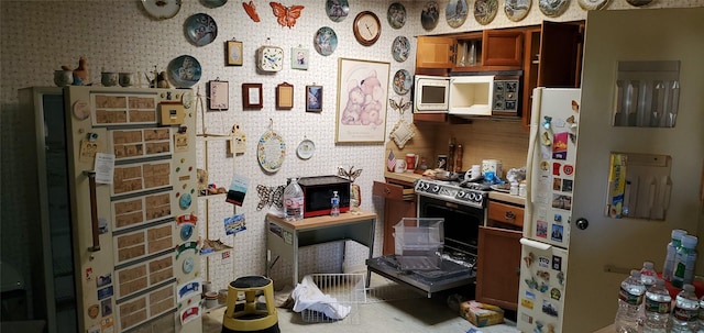 kitchen with electric range