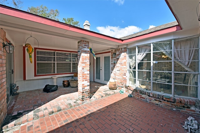 view of patio with french doors