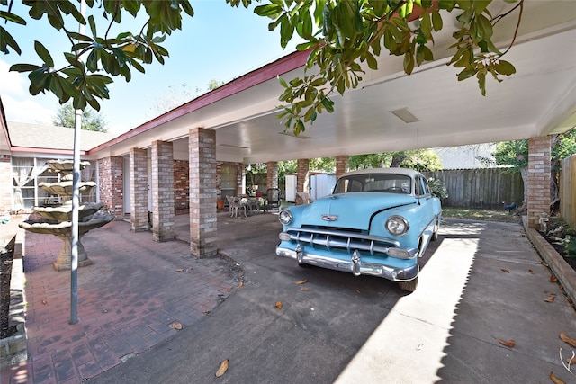 view of parking / parking lot