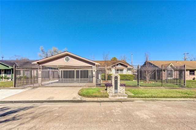 view of single story home