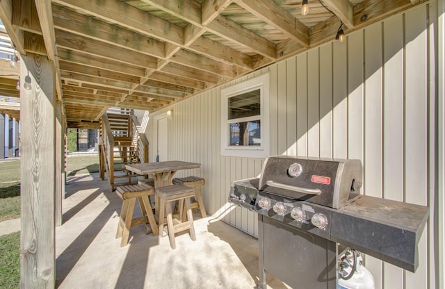 view of patio featuring area for grilling