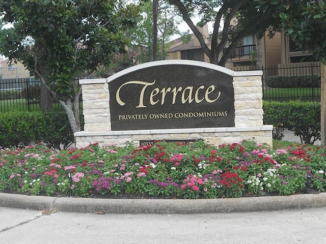 view of community sign