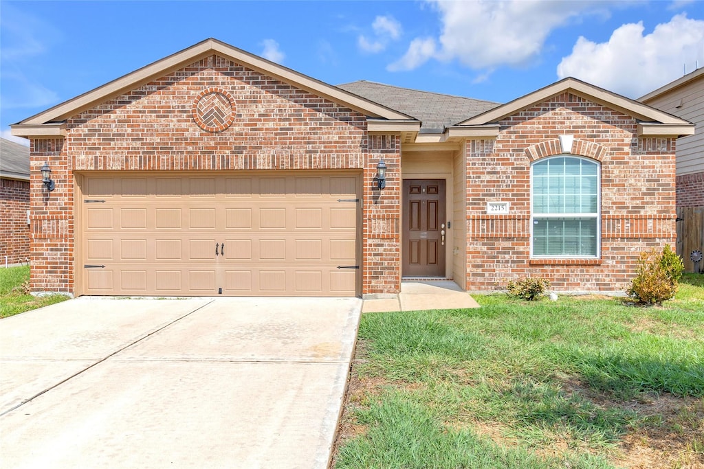 view of property featuring a garage