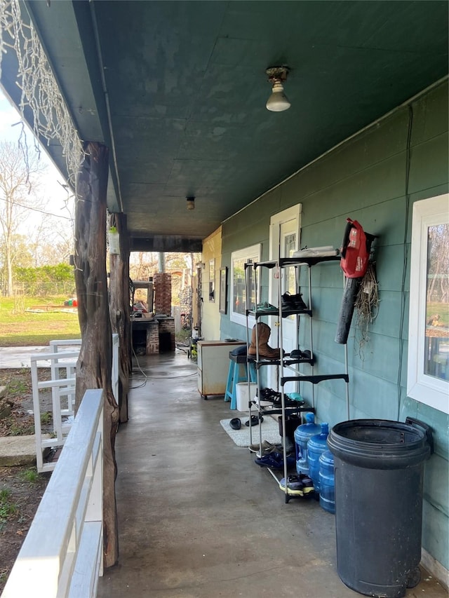 view of patio with a porch