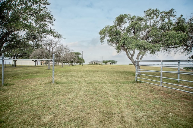 view of yard featuring a rural view