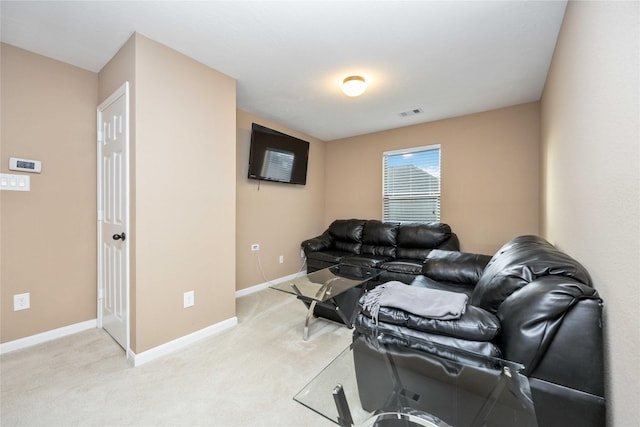 view of carpeted living room