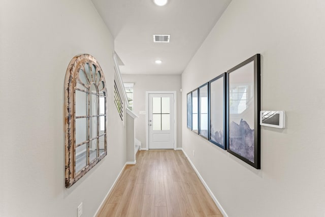 interior space with light wood-type flooring