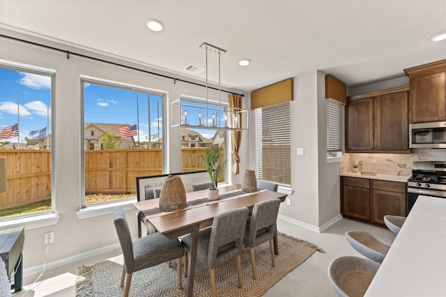 view of dining space