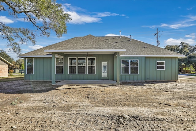 rear view of property with a patio area