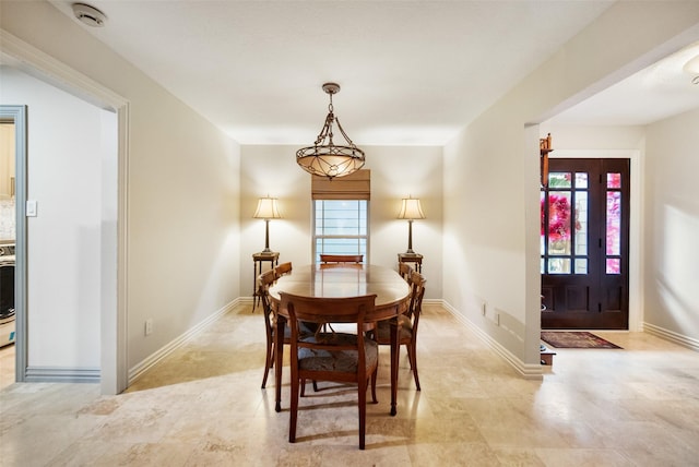 view of dining room