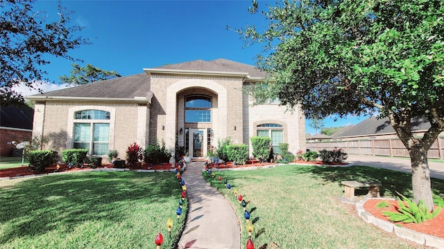 view of front of house with a front yard