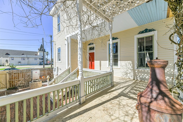 view of patio / terrace with a porch