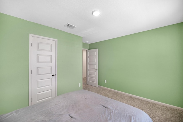 bedroom with carpet floors