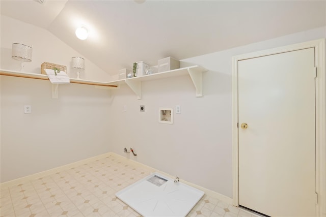 laundry room with washer hookup, gas dryer hookup, and electric dryer hookup