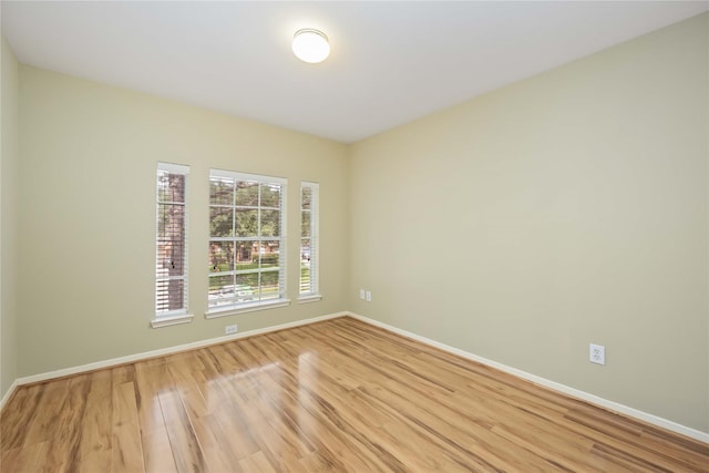 empty room featuring light wood-type flooring