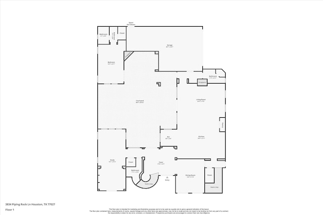 3834 Piping Rock Ln, Houston, TX 77027 - room layout