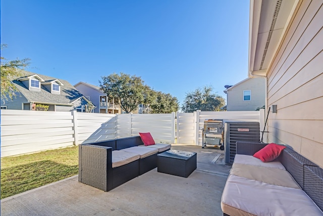 view of patio / terrace featuring outdoor lounge area