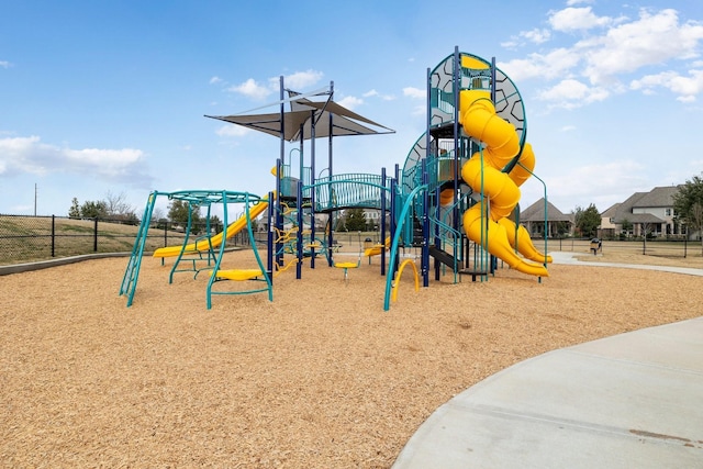 community playground with fence