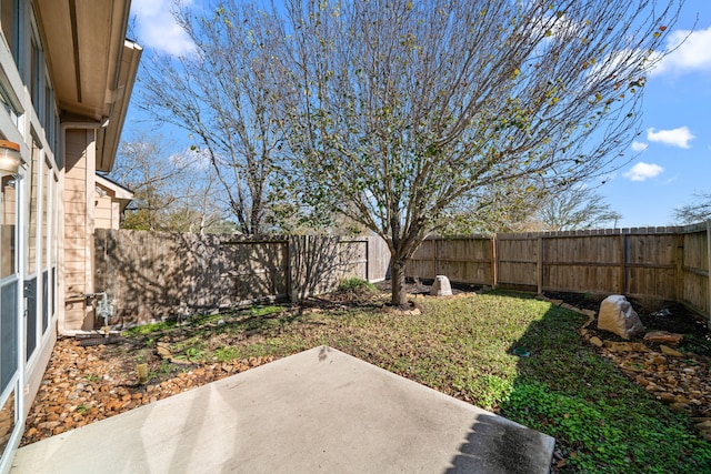 view of yard with a patio area