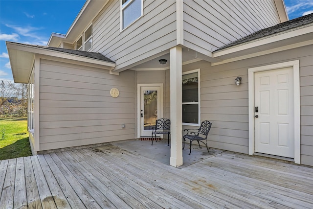 view of wooden deck