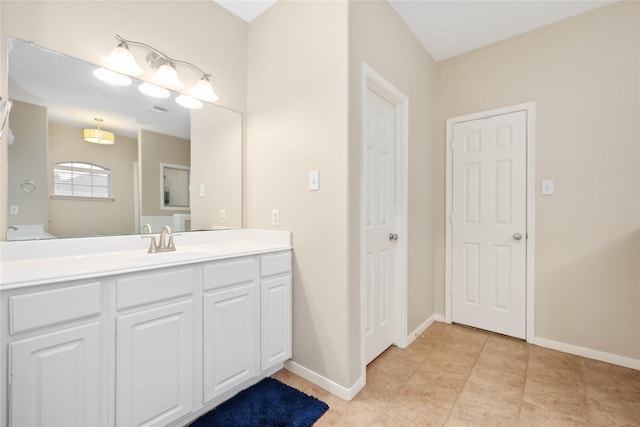 bathroom with vanity