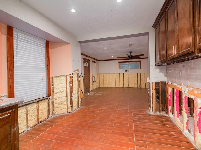 hall with light hardwood / wood-style floors