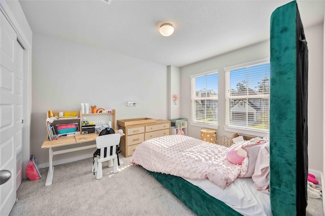 bedroom with carpet floors