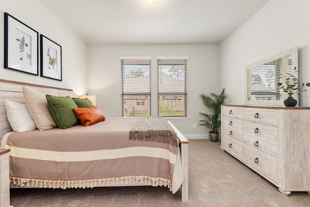 carpeted bedroom with multiple windows