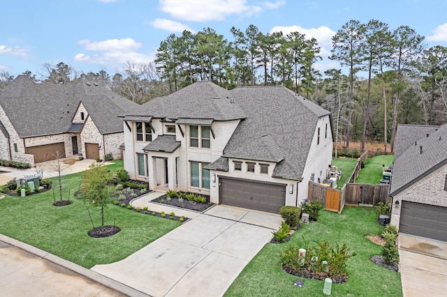 view of front of house featuring a front lawn