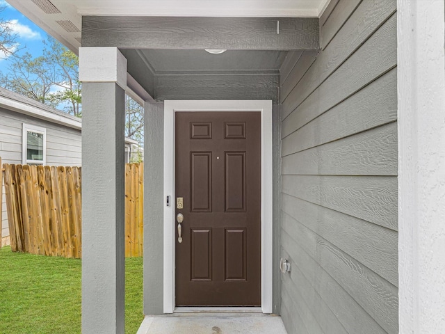 view of doorway to property