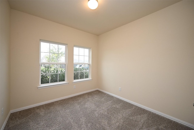 view of carpeted spare room