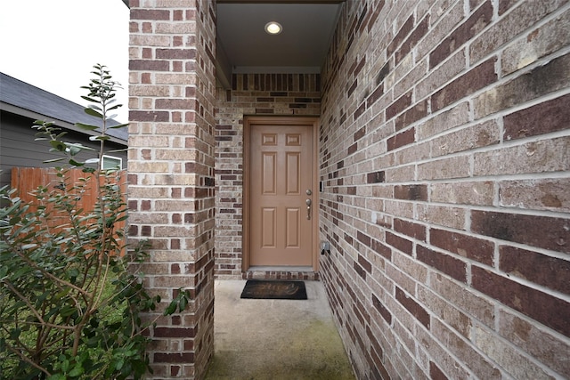 view of doorway to property